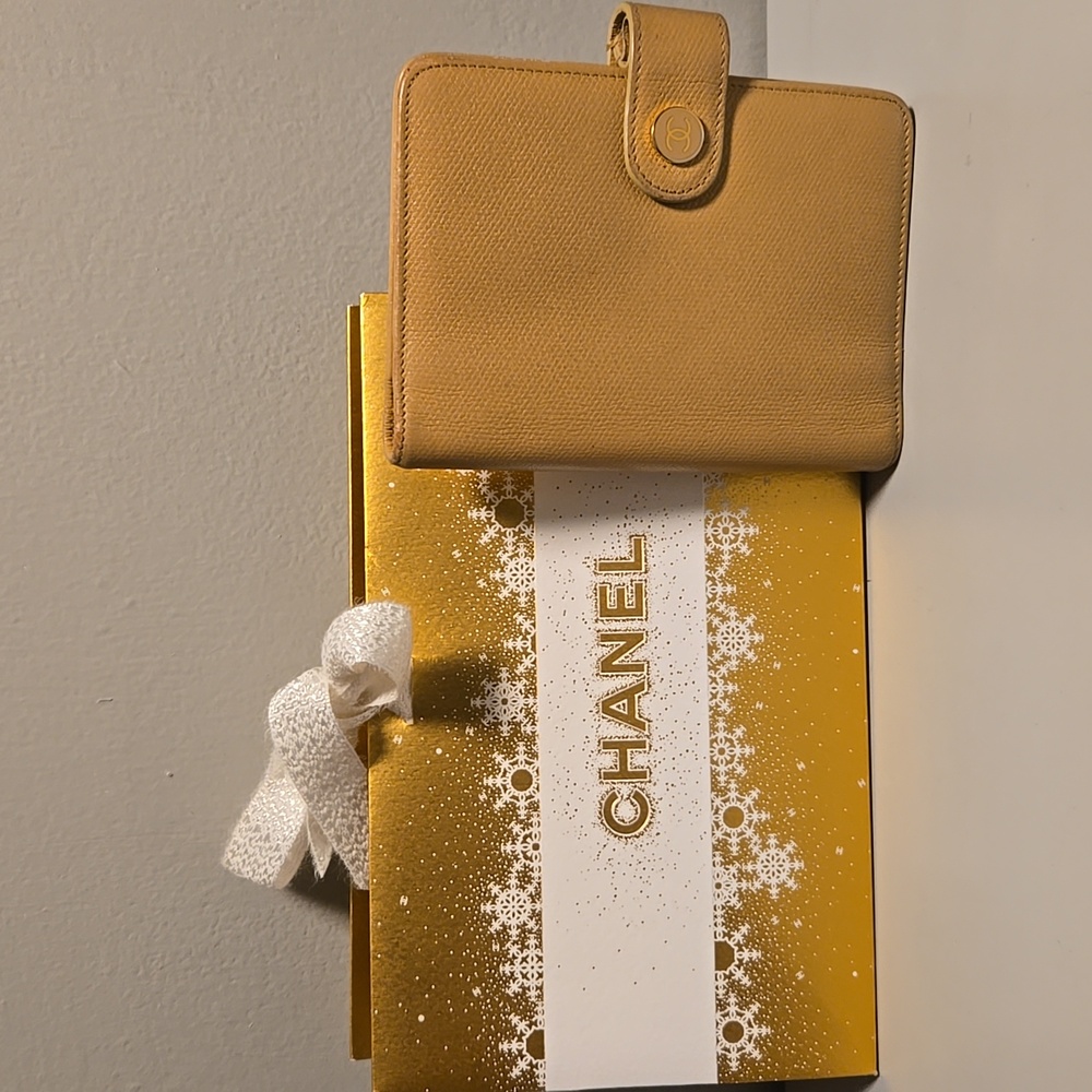 Chanel Leather Planner Agenda Tan